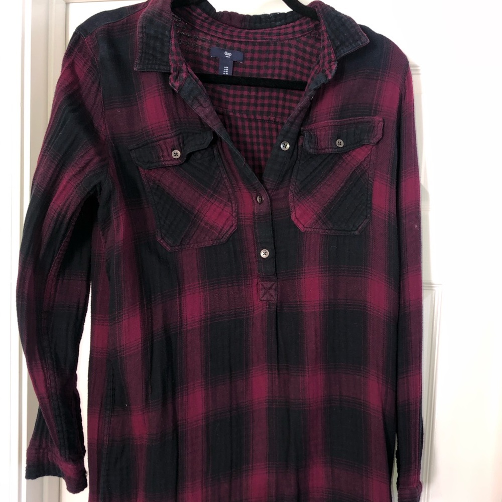 Gap flannel shirt dress